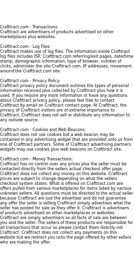 crafttract privacy