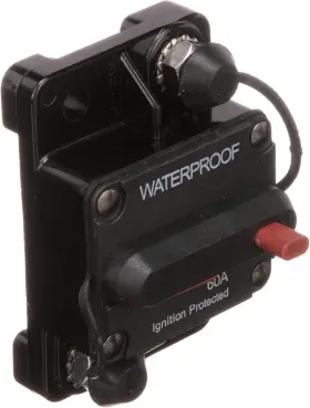 022697640765 Compact 1-pole 60 Amp Circuit Breaker With Push-button Reset For Trolling Motors