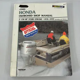 2-130 024185773832 Clymer Honda Outboard Shop Manual Hp Four-stroke 1976-1999 B757 Ex-library