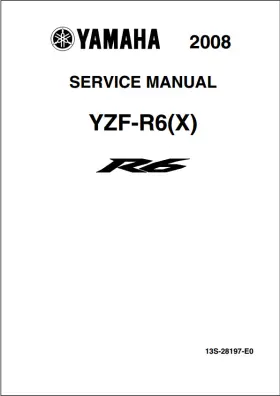 13s-28197-e0 2008 Yamaha Yzf-r6 Service Manual Part No. Usb