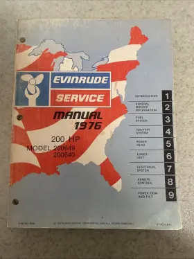 200640 200649 1976 Evinrude 5199 Service Manual 200 Hp Model