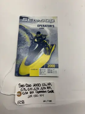 219000104 Sea-doo 2000 Gs Xp Gts Gti Gtx Gsx Rfi Owners Manual Paperback