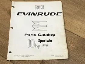 278444 1963 Evinrude 10hp Sportwin 10302e 10303e Parts Catalog/list - Used