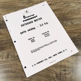 30031 30032 Pennys Foremost 3.5 H.p. Outboard Motor Operators Parts Manual
