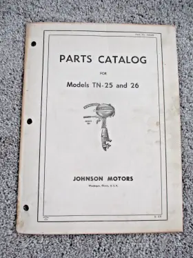 302425 1956 Omc Johnson Motors Models Tn-25 Tn-26 Outboard Parts Catalog #302425 Usa