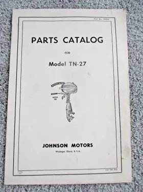 302790 1955 Omc Johnson Motors Model Tn-27 Outboard Parts Catalog #302790 Usa