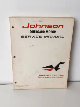 312468 Johnson Outboard Motor Service Manual 1965 2 4 Cylinder 3-90hp All Models