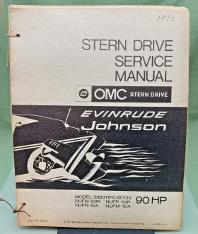 384487 Genuine Omc 90 Hp Stern Drive Service Manual 1970
