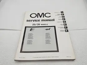 392072 1981 Omc Service Shop Manual 25 35 Models E25 E35 J25 J35 Hp #392072 -read