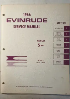 4278 1966 Evinrude 5 Hp Models Outboard Service Manual