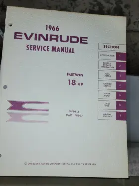 4281 1966 Evinrude 18 Hp Models Outboard Service Manual
