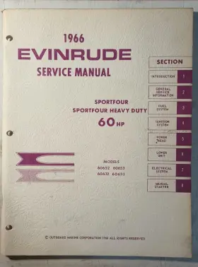 4284 1966 Evinrude 60 Hp Models Outboard Service Manual