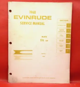 4476 1968 Evinrude Mate 1 1/2 Hp See Cover Photo Service Manual P/n