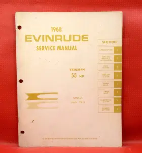 4484 1968 Evinrude Triump 55 Hp See Cover Photo Service Manual P/n
