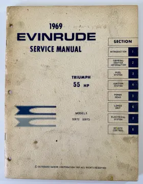 4597 1969 Evinrude Service Manual Triumph 55 Hp Models 55972 And 55973 Outboard Motors