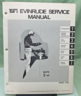 4744 New Genuine Evinrude Mate 2 Hp Service Manual 1971