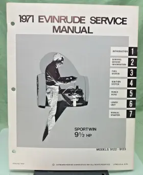 4747 New Genuine Evinrude Sportwin 9-1/2 Hp Service Manual 1971