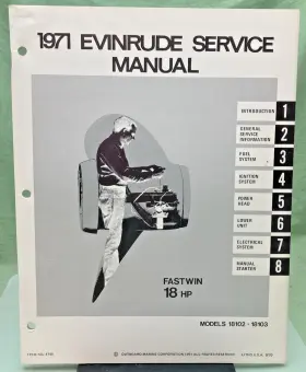 4748 New Genuine Evinrude Fastwin 18 Hp Service Manual 1971