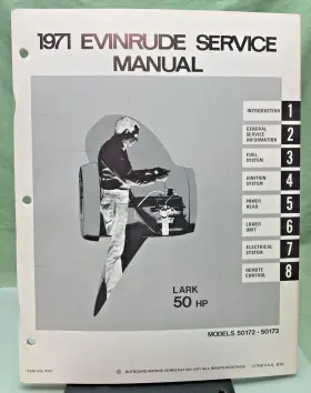 4751 New Genuine Evinrude Lark 50 Hp Service Manual 1971 4751 New Genuine Evinrude Lark 50 Hp Service Manual 1971