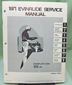 4754 New Genuine Evinrude Starflite 125 Hp Service Manual 1971