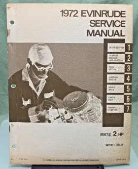 4811 New Genuine Evinrude Mate 2 Hp Service Manual 1972 4811 New Genuine Evinrude Mate 2 Hp Service Manual 1972