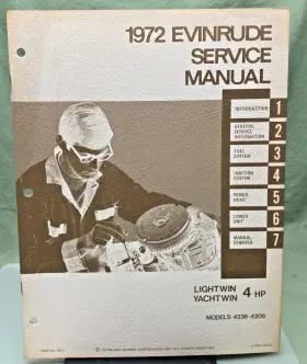 4812 New Genuine Evinrude Lightwin Yachtwin 4 Hp Service Manual 1972