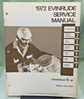 4813 New Genuine Evinrude Fisherman 6 Hp Service Manual 1972