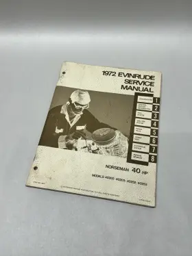 40253 4817 1972 Evinrude Service Manual Norseman 40hp Models 40202 40203 40252 #4817