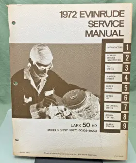 4818 New Genuine Evinrude Lark 50 Hp Service Manual 1972