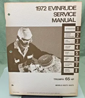 4819 New Genuine Evinrude Triumph 65 Hp Service Manual 1972