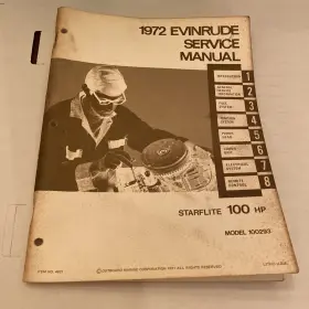 100293 4821 1972 Evinrude Service Manual Starflite 100hp Model Omc