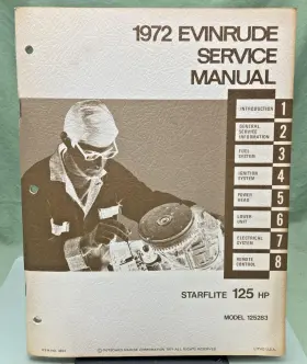 4822 New Genuine Evinrude Starflite 125 Hp Service Manual 1972