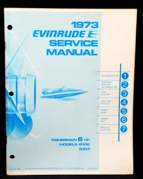 4903 1973 Evinrude Fisherman 6 Hp See Cover Photo Oem Service Manual Good