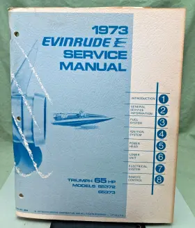 4909 New Genuine Evinrude Triumph 65 Hp Service Manual 1973