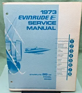4910 New Genuine Evinrude Starflite 85 Hp Service Manual 1973