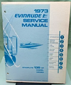 4912 New Genuine Evinrude Starflite 135 Hp Service Manual 1973