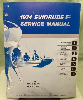 5011 Genuine Evinrude Mate 2 Hp Service Manual 1974