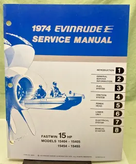 5015 New Genuine Evinrude Fastwin 15 Hp Service Manual 1974