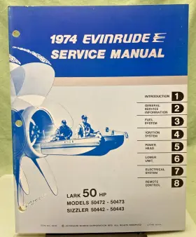 5018 New Genuine Evinrude Lark 50 Hp Service Manual 1974
