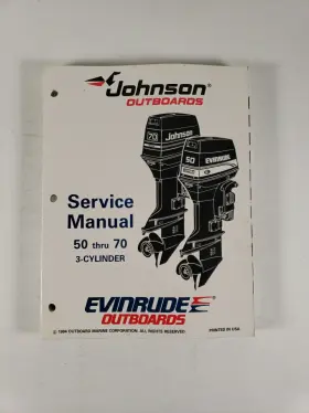 503149 Inch Eo 50 Thru 70 Service Manual 3-cylinder Johnson Evinrude P/n 1995