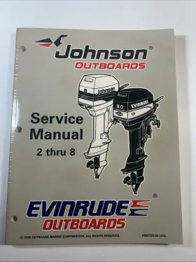507261 1997 Johnson Evinrude 2 Thru 8 Service Manual P/n Free Shipping