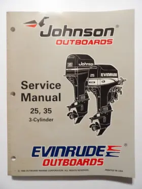 507264 1997 Johnson Evinrude Inch Eu 25 35 3-cylinder Oem Service Manual P/n