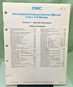 507508-1 New Genuine Evinrude Johnson Section One General Information Manual