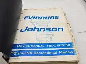 507508 1985 Omc Evinrude Johnson Service Manual 2hp Thru V6 V-6 #507508 -missing -read