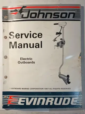 507612 1986 /1987 Johnson Evinrude Inch Cd And Cu Electric Outboard Service Manual