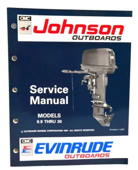 508142 1992 Johnson Evinrude En 9.9 Thru 30 Hp Oem Service Manual P/n Very Good