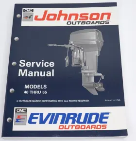 508143 1991 Omc Johnson Evinrude Outboard Service Manual Models 40 Thru 55 P/n