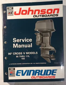 85-115 508145 1992 Johnson Evinrude 90ft Cross V 155 Hp Outboard Service Manual