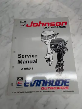 508281 Omc Johnson Evinrude Service Manual Inch Et Models 2 Thru 8 Hp #508281