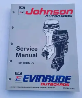 508284 Johnson Inch Et 60 Thru 70 Service Manual Evinrude Oem